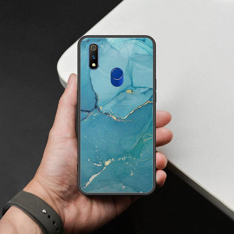 Realme 3 Pro Cover - Mystic Marble Series - HQ Ultra Shine Premium Infinity Glass Soft Silicon Borders Case
