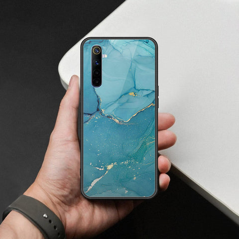 Realme 6 Cover - Mystic Marble Series - HQ Ultra Shine Premium Infinity Glass Soft Silicon Borders Case