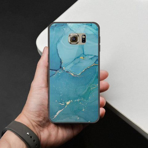 Samsung Galaxy S6 Cover - Mystic Marble Series - HQ Ultra Shine Premium Infinity Glass Soft Silicon Borders Case