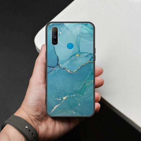 Realme 5s Cover - Mystic Marble Series - HQ Ultra Shine Premium Infinity Glass Soft Silicon Borders Case