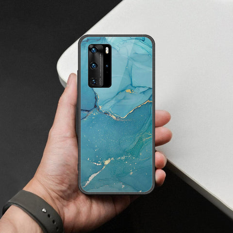 Huawei P40 Pro Cover - Mystic Marble Series - HQ Ultra Shine Premium Infinity Glass Soft Silicon Borders Case