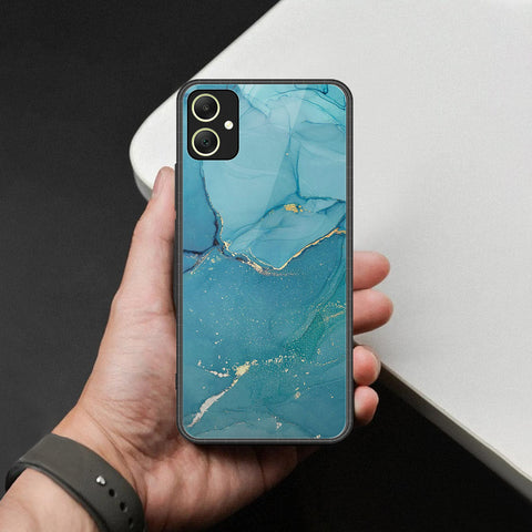 Samsung Galaxy A05 Cover - Mystic Marble Series - HQ Ultra Shine Premium Infinity Glass Soft Silicon Borders Case