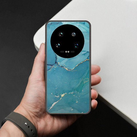 Xiaomi 14 Ultra Cover - Mystic Marble Series - HQ Ultra Shine Premium Infinity Glass Soft Silicon Borders Case