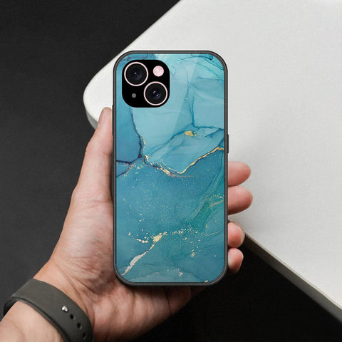 iPhone 15 Plus Cover - Mystic Marble Series - HQ Ultra Shine Premium Infinity Glass Soft Silicon Borders Case