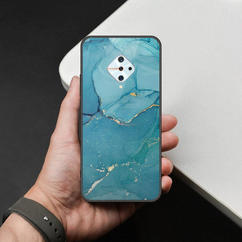 Vivo Y9s Cover - Mystic Marble Series - HQ Ultra Shine Premium Infinity Glass Soft Silicon Borders Case