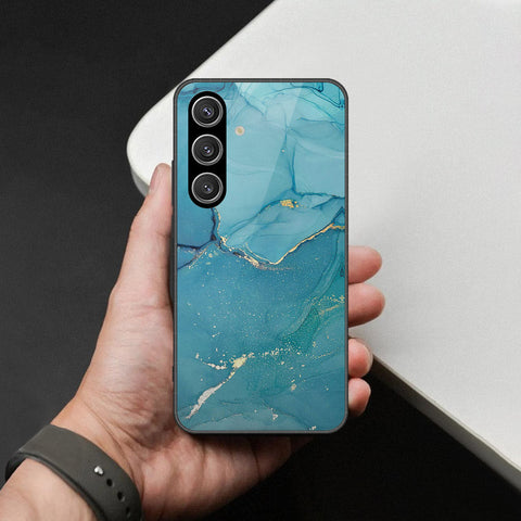 Samsung Galaxy S24 FE Cover - Mystic Marble Series - HQ Ultra Shine Premium Infinity Glass Soft Silicon Borders Case