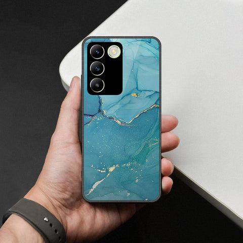 Vivo Y100 4G Cover - Mystic Marble Series - HQ Ultra Shine Premium Infinity Glass Soft Silicon Borders Case