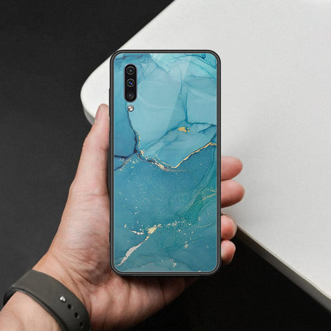 Samsung Galaxy A5 2018 Cover - Mystic Marble Series - HQ Ultra Shine Premium Infinity Glass Soft Silicon Borders Case