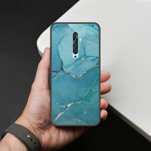 Oppo Reno 2 Cover - Mystic Marble Series - HQ Ultra Shine Premium Infinity Glass Soft Silicon Borders Case