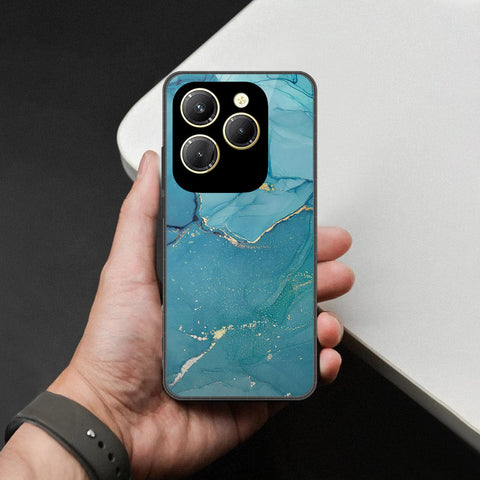 Infinix Hot 40 Pro Cover - Mystic Marble Series - HQ Ultra Shine Premium Infinity Glass Soft Silicon Borders Case