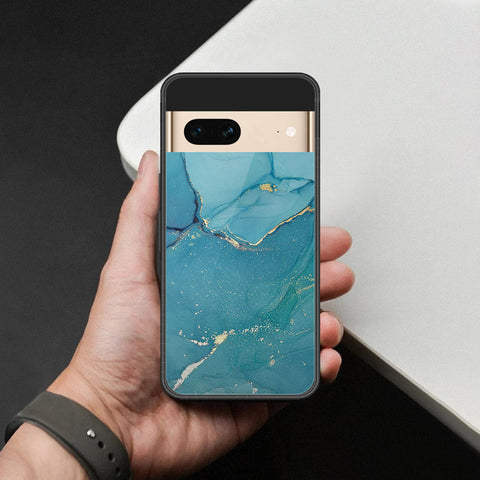 Google Pixel 7 Cover - Mystic Marble Series - HQ Ultra Shine Premium Infinity Glass Soft Silicon Borders Case