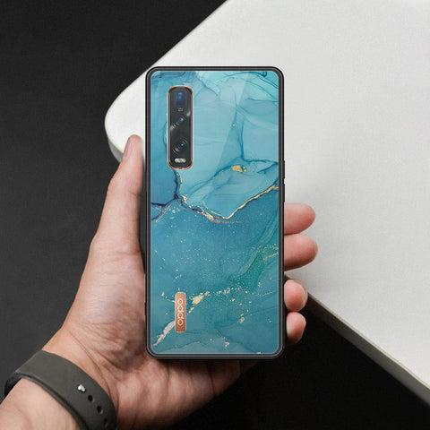 Oppo Find X2 Pro Cover - Mystic Marble Series - HQ Ultra Shine Premium Infinity Glass Soft Silicon Borders Case