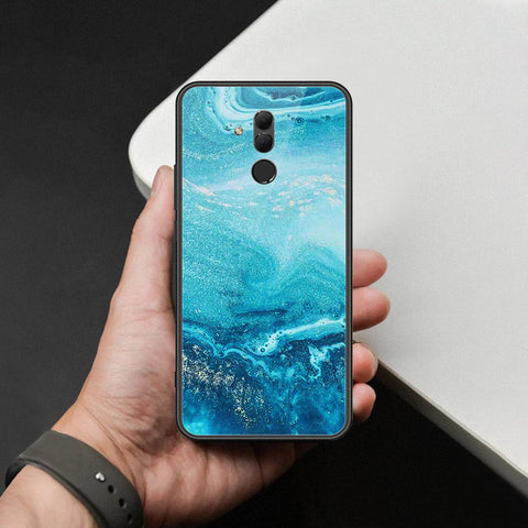 Huawei Mate 20 Lite Cover - Mystic Marble Series - HQ Ultra Shine Premium Infinity Glass Soft Silicon Borders Case