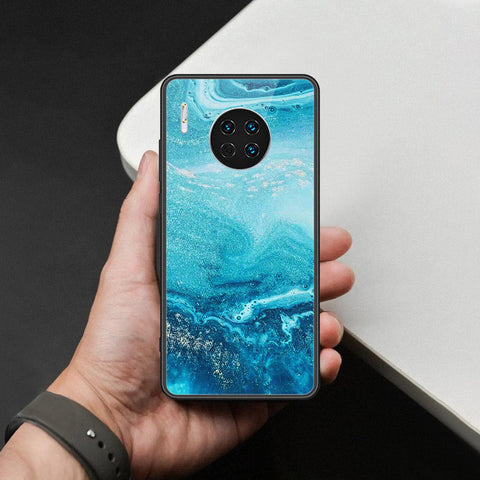 Huawei Mate 30 Cover - Mystic Marble Series - HQ Ultra Shine Premium Infinity Glass Soft Silicon Borders Case