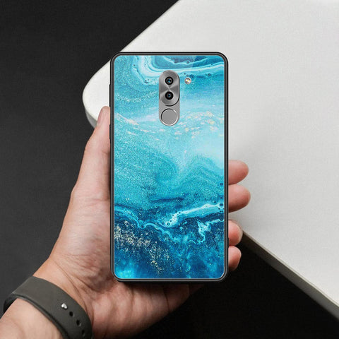 Huawei Honor 6X Cover - Mystic Marble Series - HQ Ultra Shine Premium Infinity Glass Soft Silicon Borders Case
