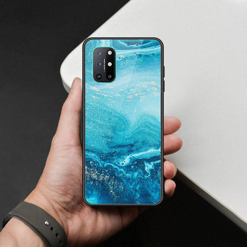 OnePlus 8T Cover - Mystic Marble Series - HQ Ultra Shine Premium Infinity Glass Soft Silicon Borders Case