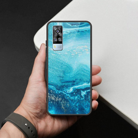 Vivo Y51s Cover - Mystic Marble Series - HQ Ultra Shine Premium Infinity Glass Soft Silicon Borders Case