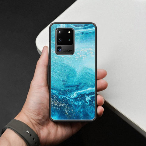 Samsung Galaxy S20 Ultra Cover - Mystic Marble Series - HQ Ultra Shine Premium Infinity Glass Soft Silicon Borders Case