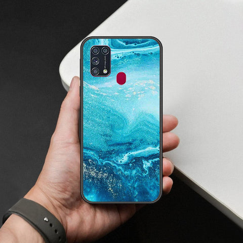 Samsung Galaxy F41 Cover - Mystic Marble Series - HQ Ultra Shine Premium Infinity Glass Soft Silicon Borders Case