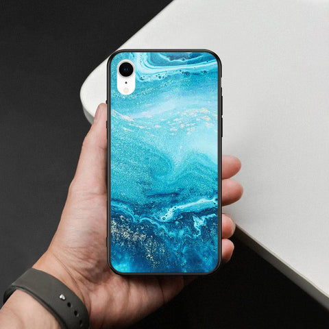 iPhone XR - Mystic Marble Series - HQ Ultra Shine Premium Infinity Glass Soft Silicon Borders Case