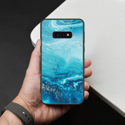 Samsung Galaxy S10e Cover - Mystic Marble Series - HQ Ultra Shine Premium Infinity Glass Soft Silicon Borders Case