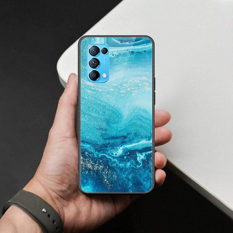 Oppo Find X3 Lite Cover - Mystic Marble Series - HQ Ultra Shine Premium Infinity Glass Soft Silicon Borders Case