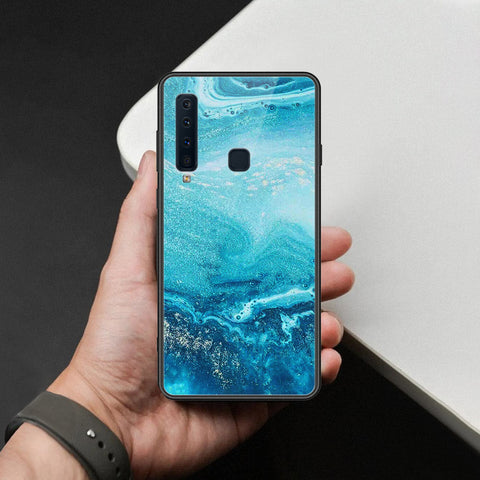 Samsung Galaxy A9 2018 Cover - Mystic Marble Series - HQ Ultra Shine Premium Infinity Glass Soft Silicon Borders Case