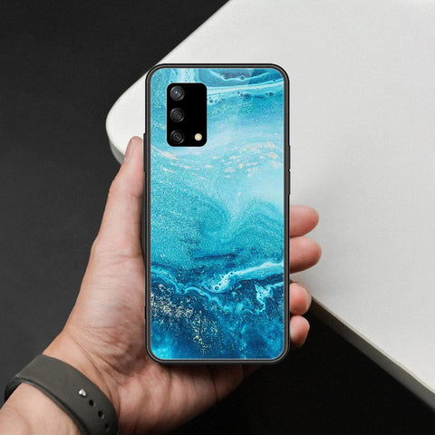 Oppo F19 Cover - Mystic Marble Series - HQ Ultra Shine Premium Infinity Glass Soft Silicon Borders Case