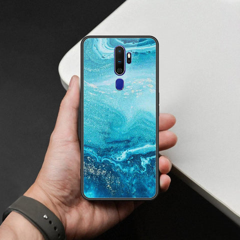 Oppo A5 2020 Cover - Mystic Marble Series - HQ Ultra Shine Premium Infinity Glass Soft Silicon Borders Case
