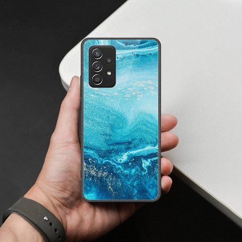 Samsung Galaxy A52s Cover - Mystic Marble Series - HQ Ultra Shine Premium Infinity Glass Soft Silicon Borders Case