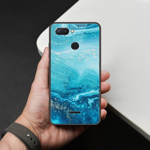 Xiaomi Redmi 6 Cover - Mystic Marble Series - HQ Ultra Shine Premium Infinity Glass Soft Silicon Borders Case