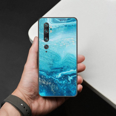 Xiaomi Mi CC9 Pro Cover - Mystic Marble Series - HQ Ultra Shine Premium Infinity Glass Soft Silicon Borders Case
