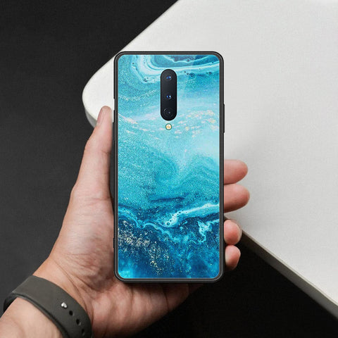 OnePlus 8 Cover - Mystic Marble Series - HQ Ultra Shine Premium Infinity Glass Soft Silicon Borders Case
