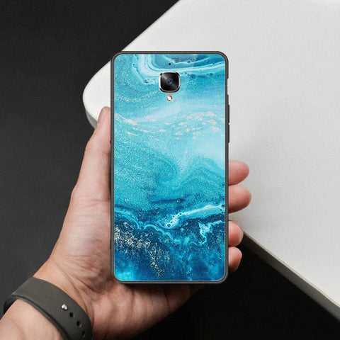 OnePlus 3 Cover - Mystic Marble Series - HQ Ultra Shine Premium Infinity Glass Soft Silicon Borders Case