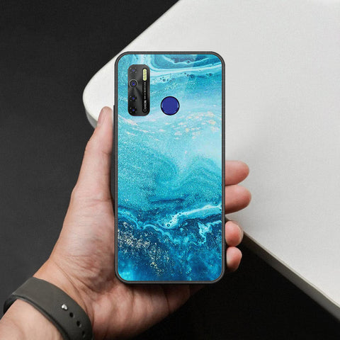 Tecno Spark 5 Cover - Mystic Marble Series - HQ Ultra Shine Premium Infinity Glass Soft Silicon Borders Case