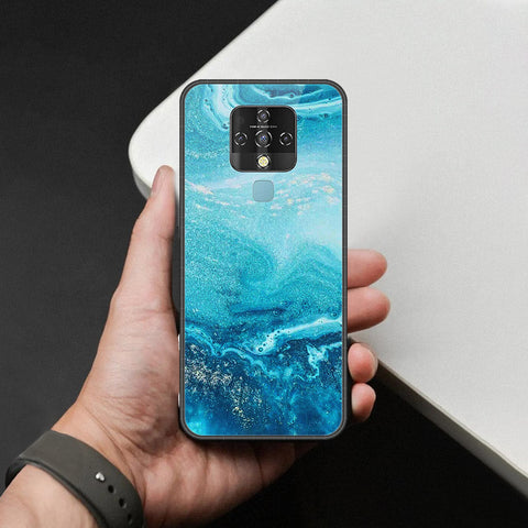 Tecno Camon 16 SE Cover - Mystic Marble Series - HQ Ultra Shine Premium Infinity Glass Soft Silicon Borders Case