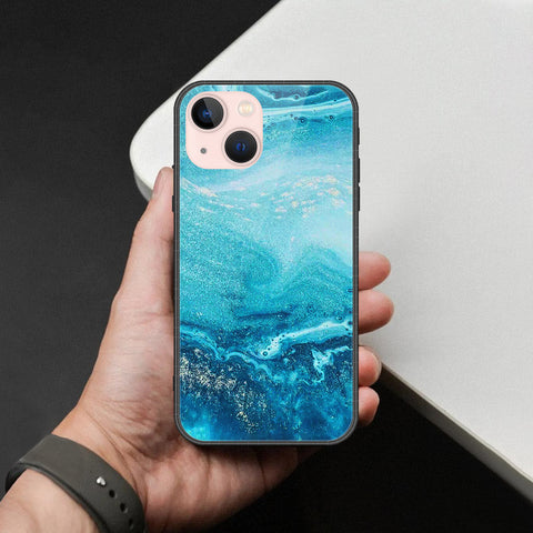 iPhone 14 - Mystic Marble Series - HQ Ultra Shine Premium Infinity Glass Soft Silicon Borders Case