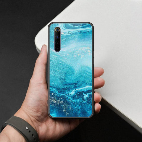 Realme 6 Cover - Mystic Marble Series - HQ Ultra Shine Premium Infinity Glass Soft Silicon Borders Case