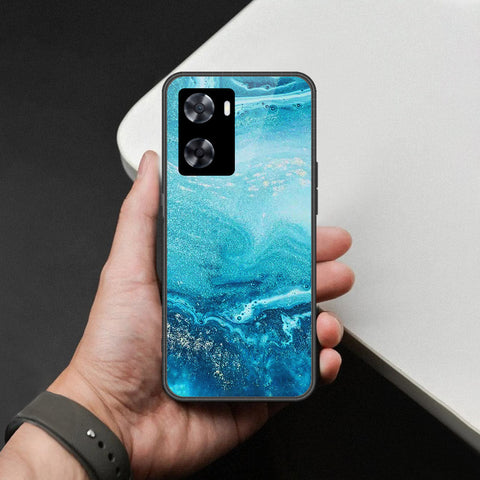 Oppo A57 4G 2022 Cover - Mystic Marble Series - HQ Ultra Shine Premium Infinity Glass Soft Silicon Borders Case