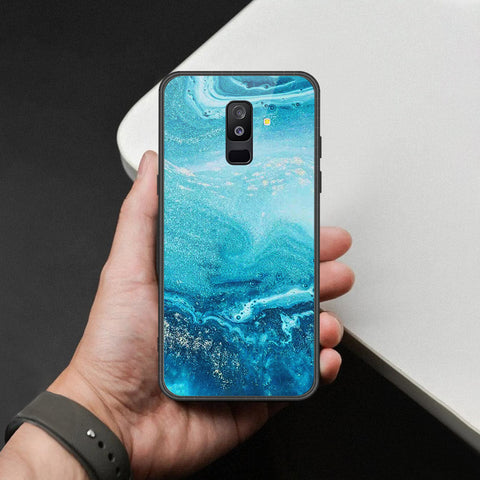Samsung Galaxy A6 Plus 2018 Cover - Mystic Marble Series - HQ Ultra Shine Premium Infinity Glass Soft Silicon Borders Case