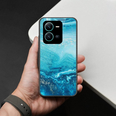 Vivo X80 Lite Cover - Mystic Marble Series - HQ Ultra Shine Premium Infinity Glass Soft Silicon Borders Case