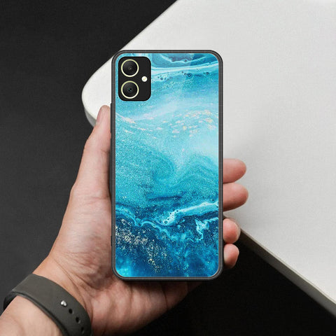 Samsung Galaxy A05 Cover - Mystic Marble Series - HQ Ultra Shine Premium Infinity Glass Soft Silicon Borders Case