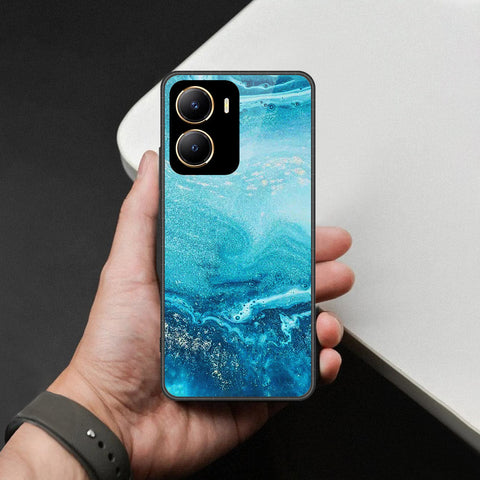 Vivo Y16 Cover - Mystic Marble Series - HQ Ultra Shine Premium Infinity Glass Soft Silicon Borders Case