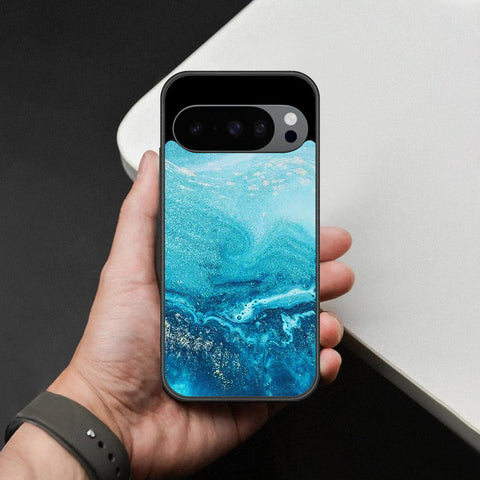 Google Pixel 9 Pro Cover - Mystic Marble Series - HQ Ultra Shine Premium Infinity Glass Soft Silicon Borders Case