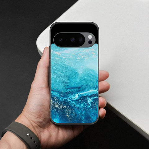 Google Pixel 9 Cover - Mystic Marble Series - HQ Ultra Shine Premium Infinity Glass Soft Silicon Borders Case