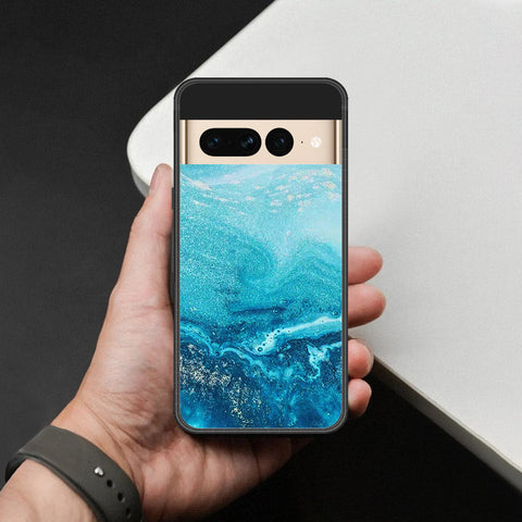 Google Pixel 7 Pro Cover - Mystic Marble Series - HQ Ultra Shine Premium Infinity Glass Soft Silicon Borders Case