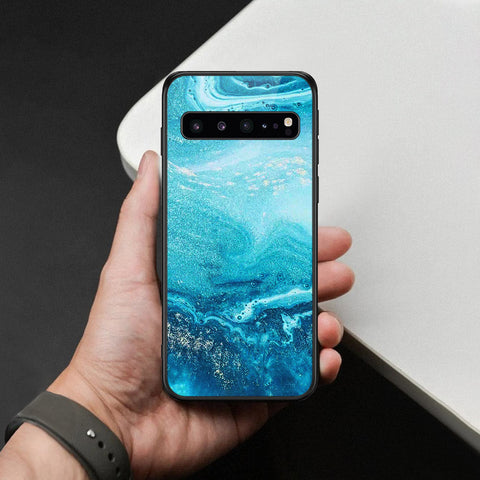 Samsung Galaxy S10 5G Cover - Mystic Marble Series - HQ Ultra Shine Premium Infinity Glass Soft Silicon Borders Case