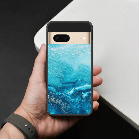 Google Pixel 7 Cover - Mystic Marble Series - HQ Ultra Shine Premium Infinity Glass Soft Silicon Borders Case