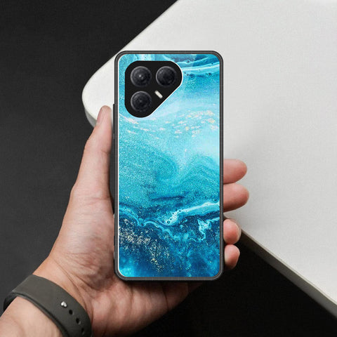 Tecno Pova 7 4G Cover - Mystic Marble Series - HQ Ultra Shine Premium Infinity Glass Soft Silicon Borders Case
