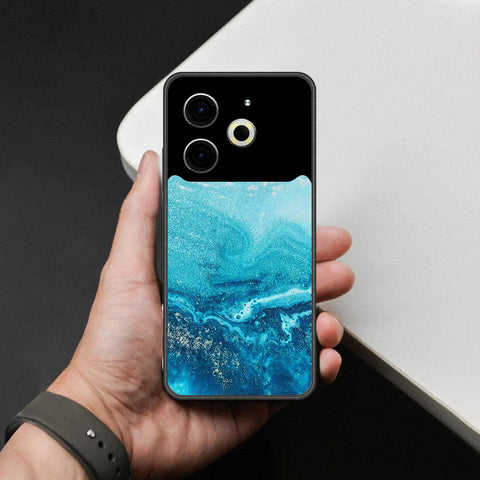 Tecno Pova 6 Cover - Mystic Marble Series - HQ Ultra Shine Premium Infinity Glass Soft Silicon Borders Case